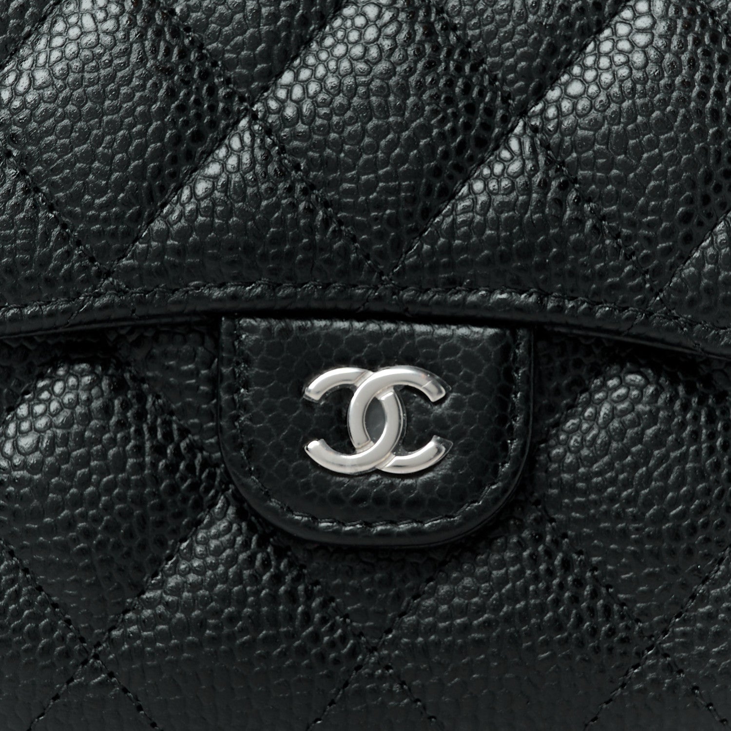 Chanel Caviar Quilted Compact Flap Wallet Black 10 of 11