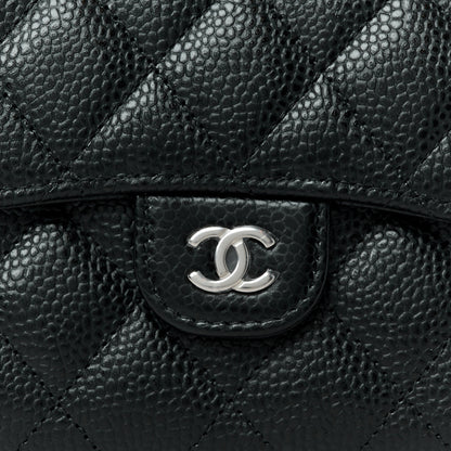 Chanel Caviar Quilted Compact Flap Wallet Black 10 of 11
