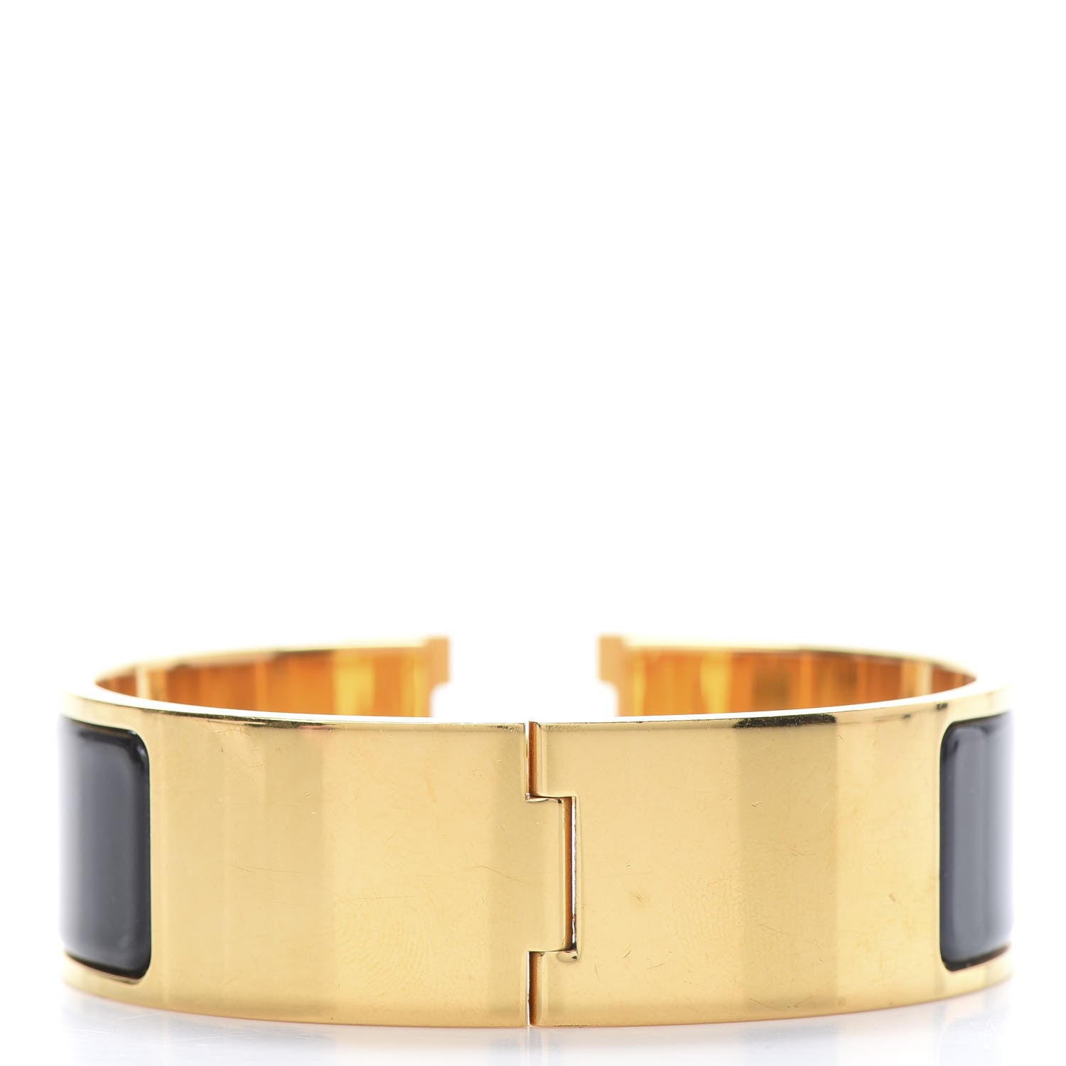 Hermes Enamel Wide Clic Clac H Bracelet GM Black 3 of 6