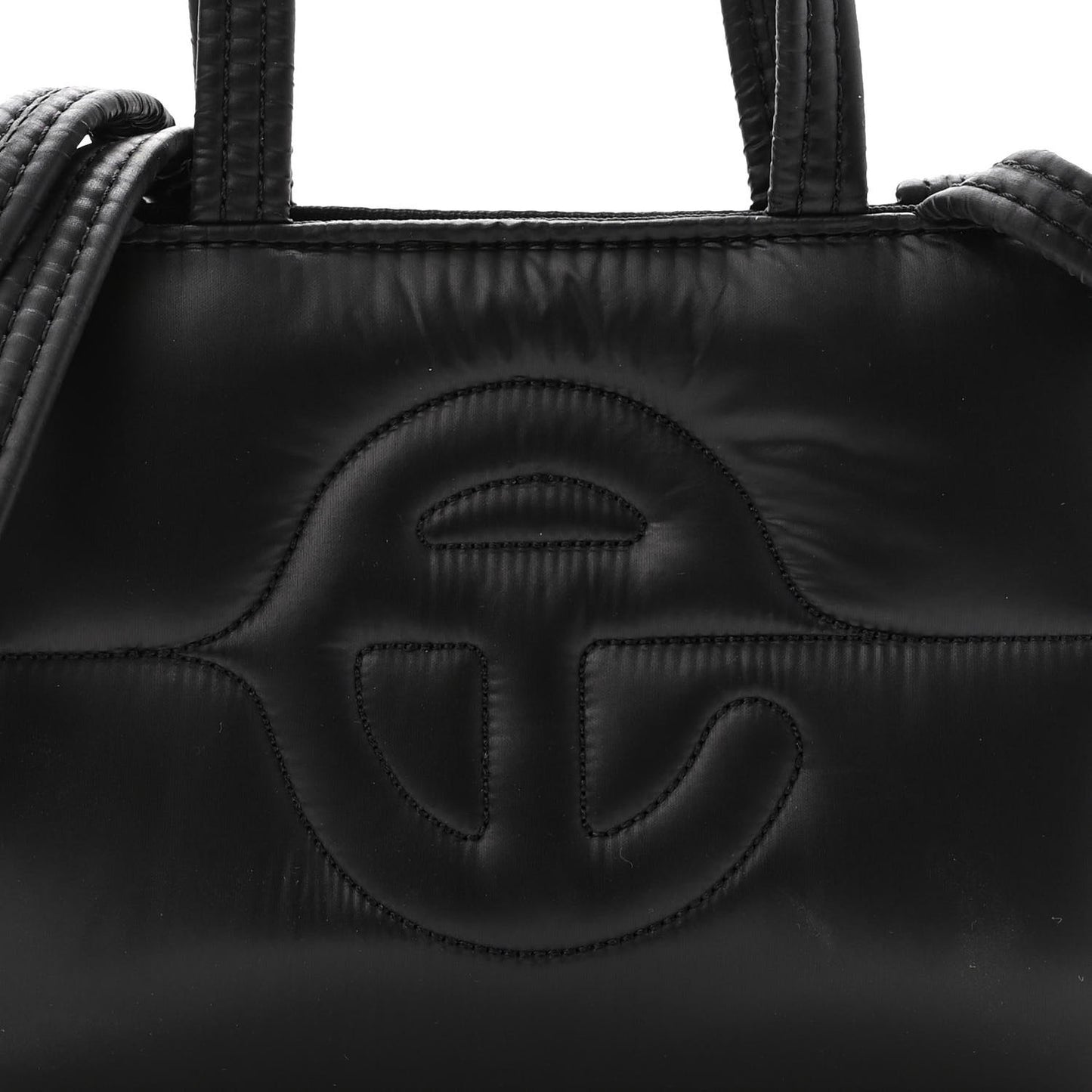 Nylon Small Puff Shopping Bag Black