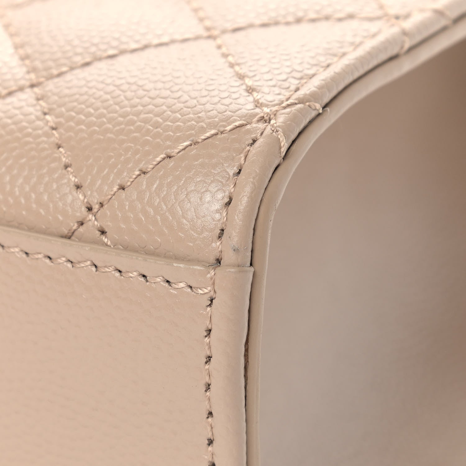 Saint Laurent Grain De Poudre Textured Mixed Matelasse Medium Triquilt Monogram Satchel Dark Beige 10 of 10