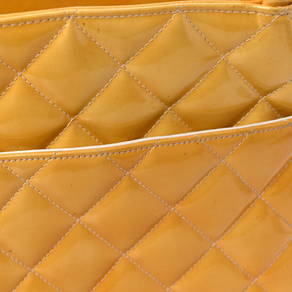 Chanel Patent Quilted Medallion Tote Yellow 20 of 32