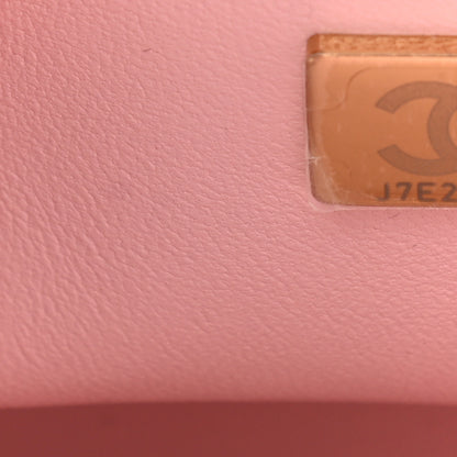 Chanel Caviar Chevron Quilted Medium Boy Flap Light Pink 6 of 10