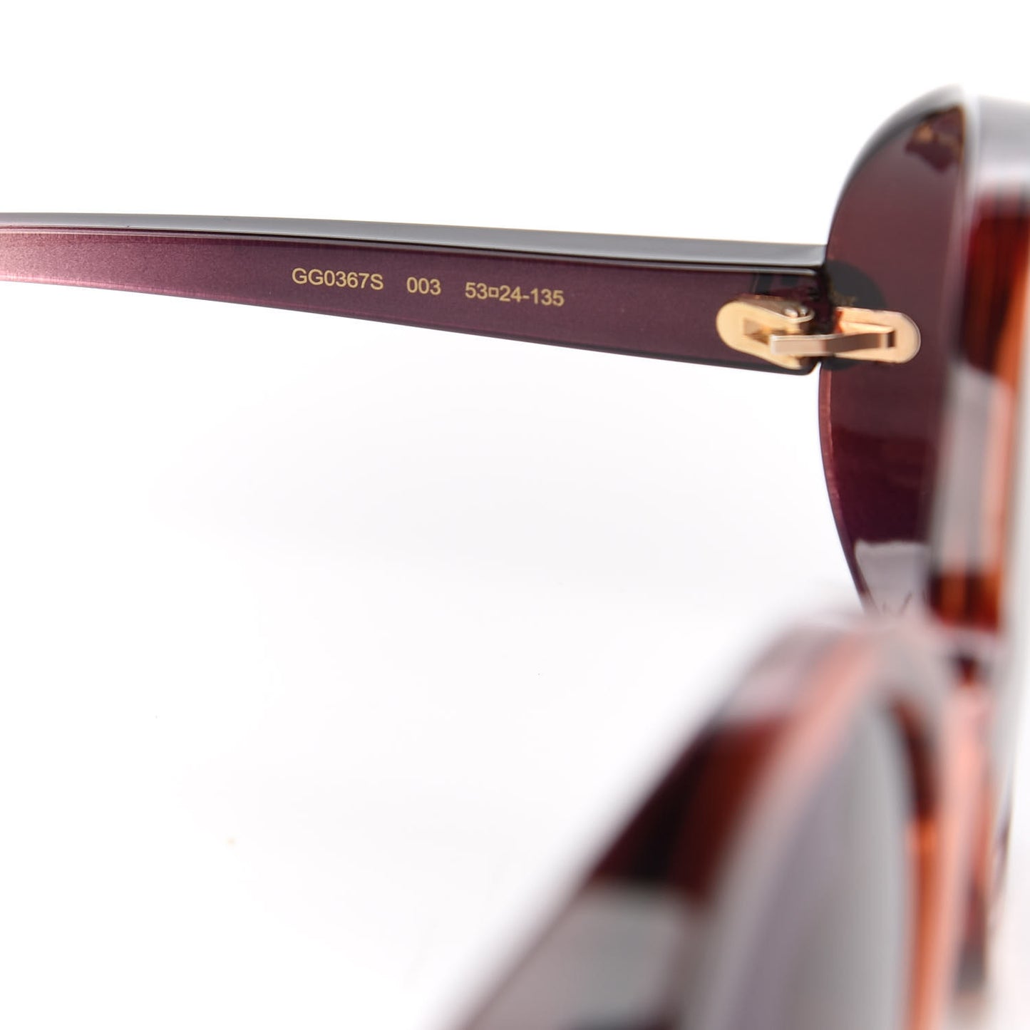 Round Sunglasses GG0367S Purple Red