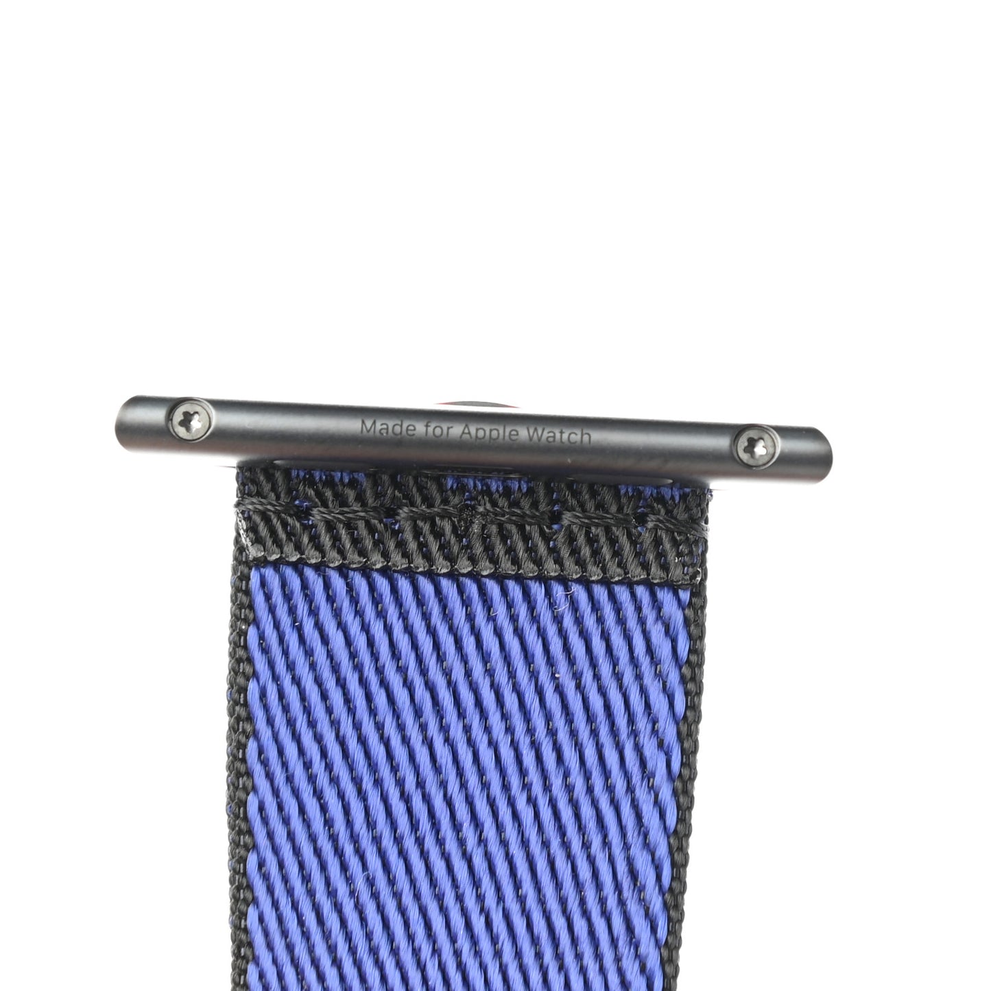 Nylon Weave Apple Watch Single Tour Band 40mm Black Bleu Saphir