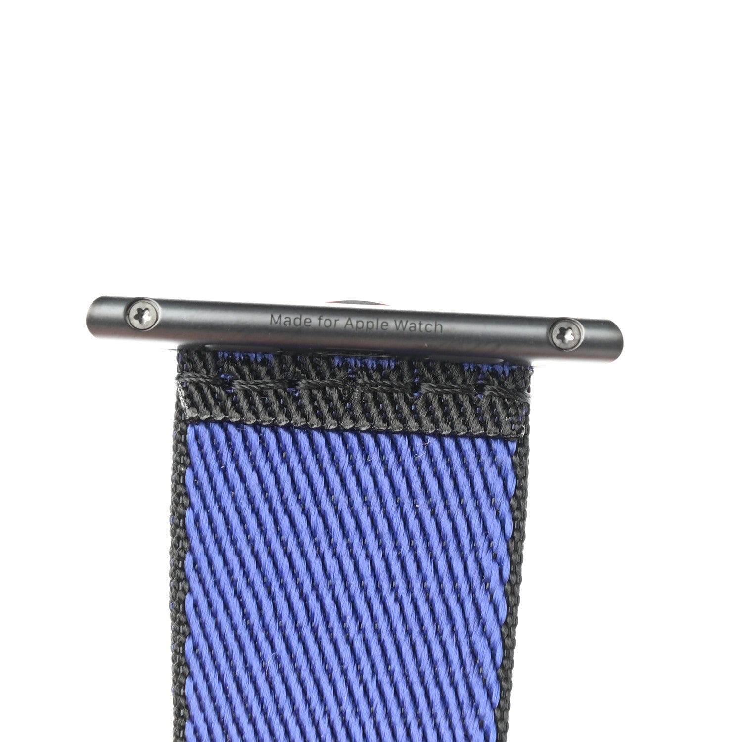 Hermes Nylon Weave Apple Watch Single Tour Band 40mm Black Bleu Saphir 4 of 5