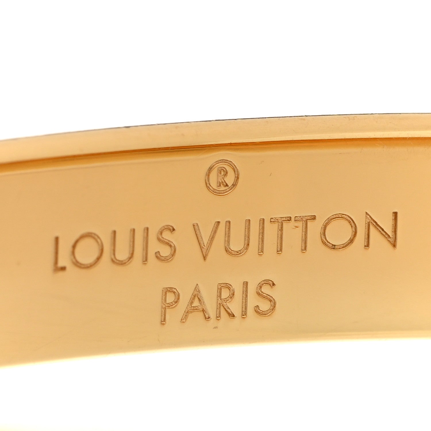 Louis Vuitton Brass Monogram Nanogram Cuff S Gold 4 of 6