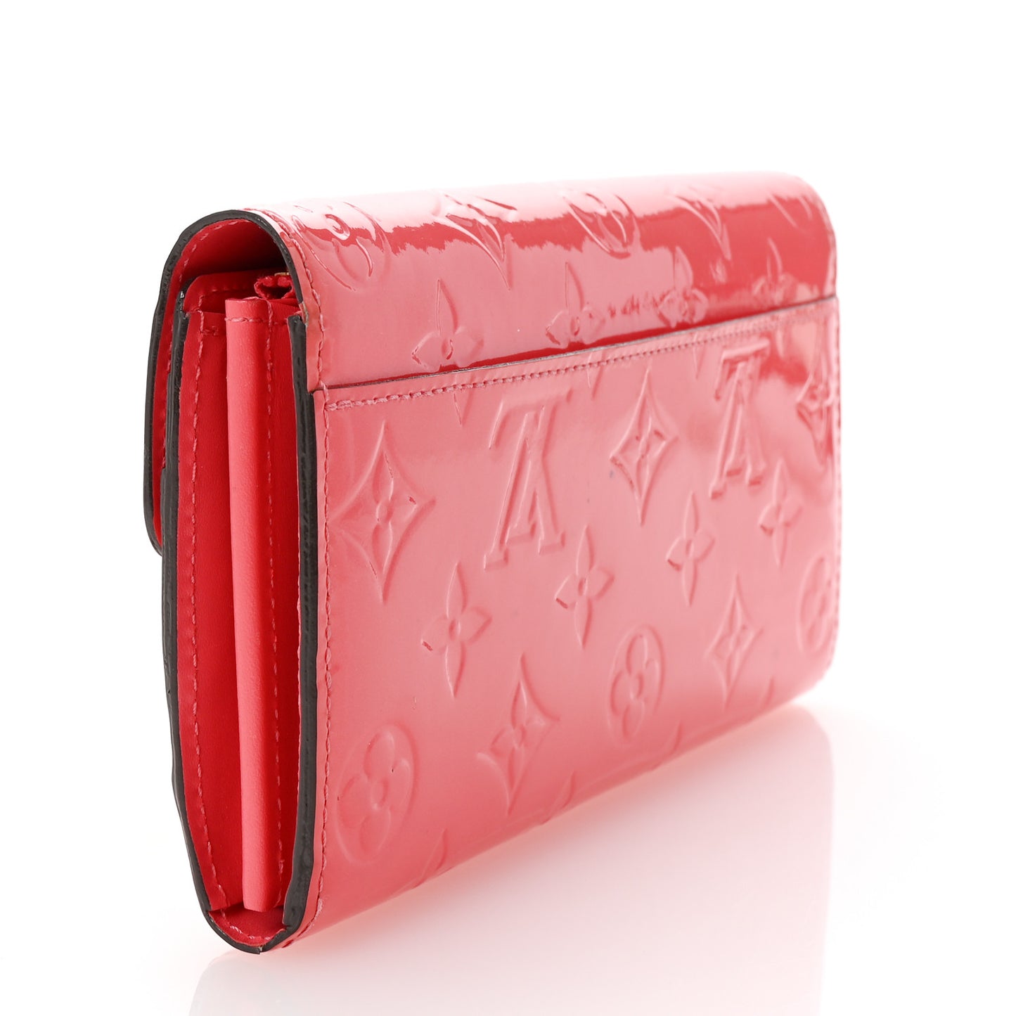 Vernis Sarah Wallet NM Rose Litchi