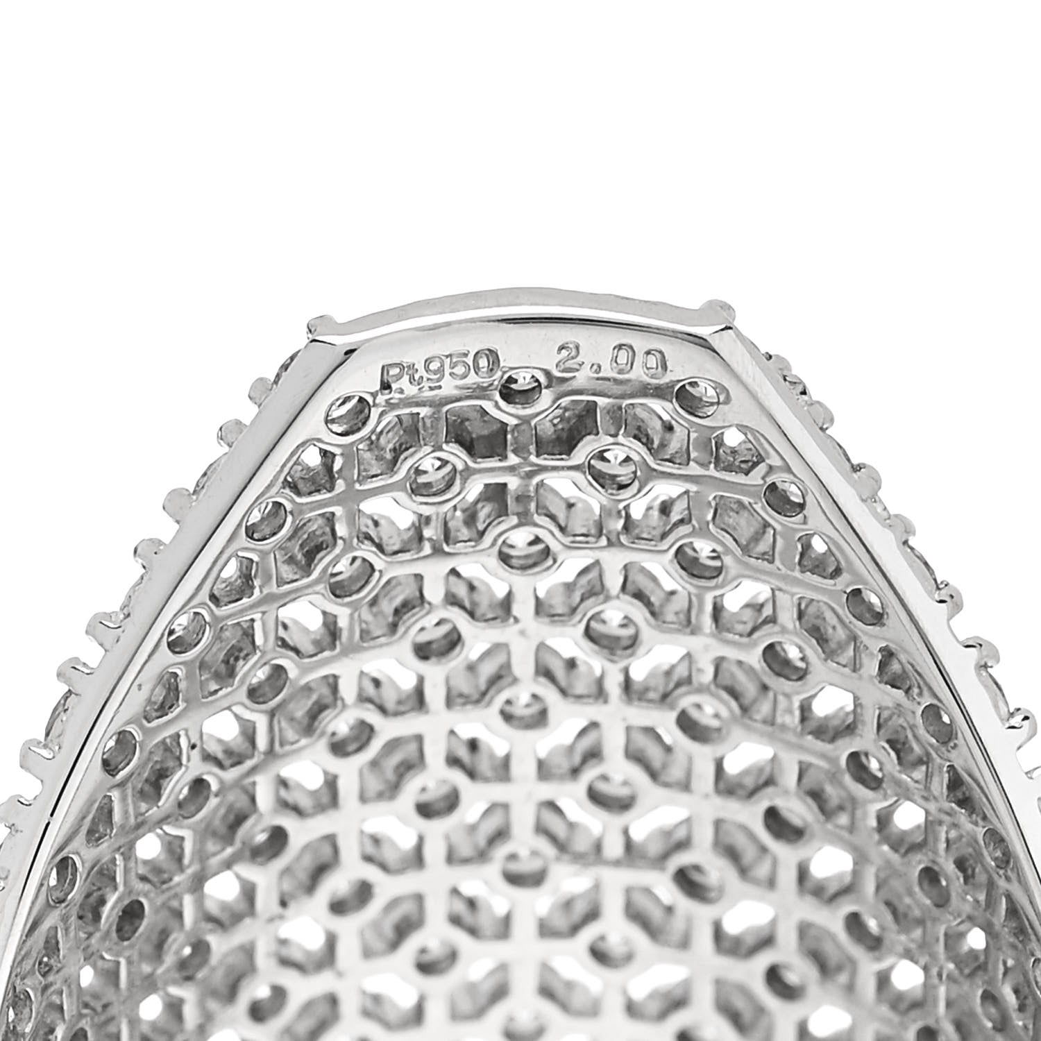 Parker & West by FASHIONPHILE Platinum Diamond 2.00ctw Cocktail Ring 54 6.75 8 of 8