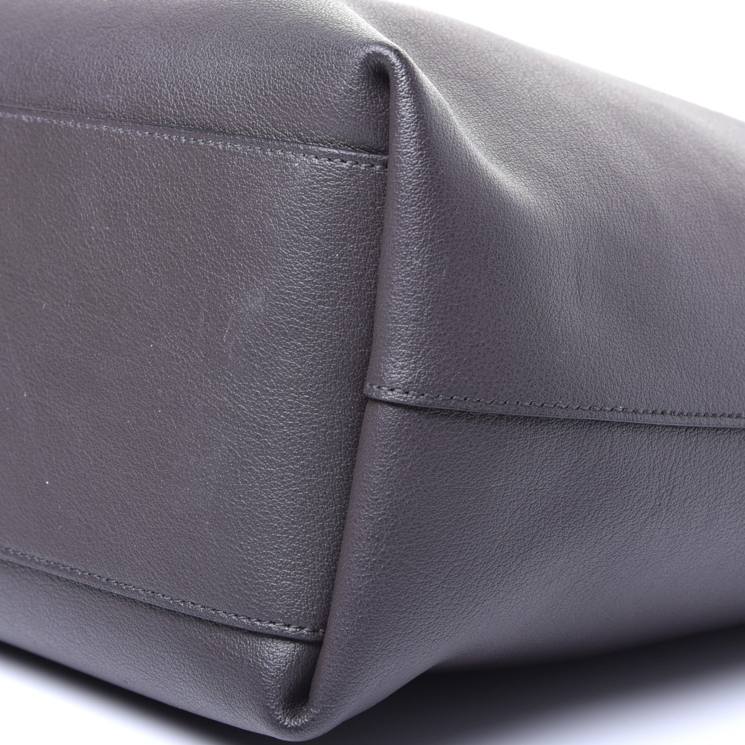 Saint Laurent Calfskin Bold Shopping Tote Grey 10 of 11