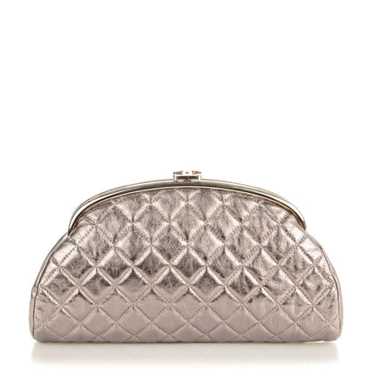 Chanel Metallic Aged Calfskin Quilted Timeless Clutch Silver 1 of 7