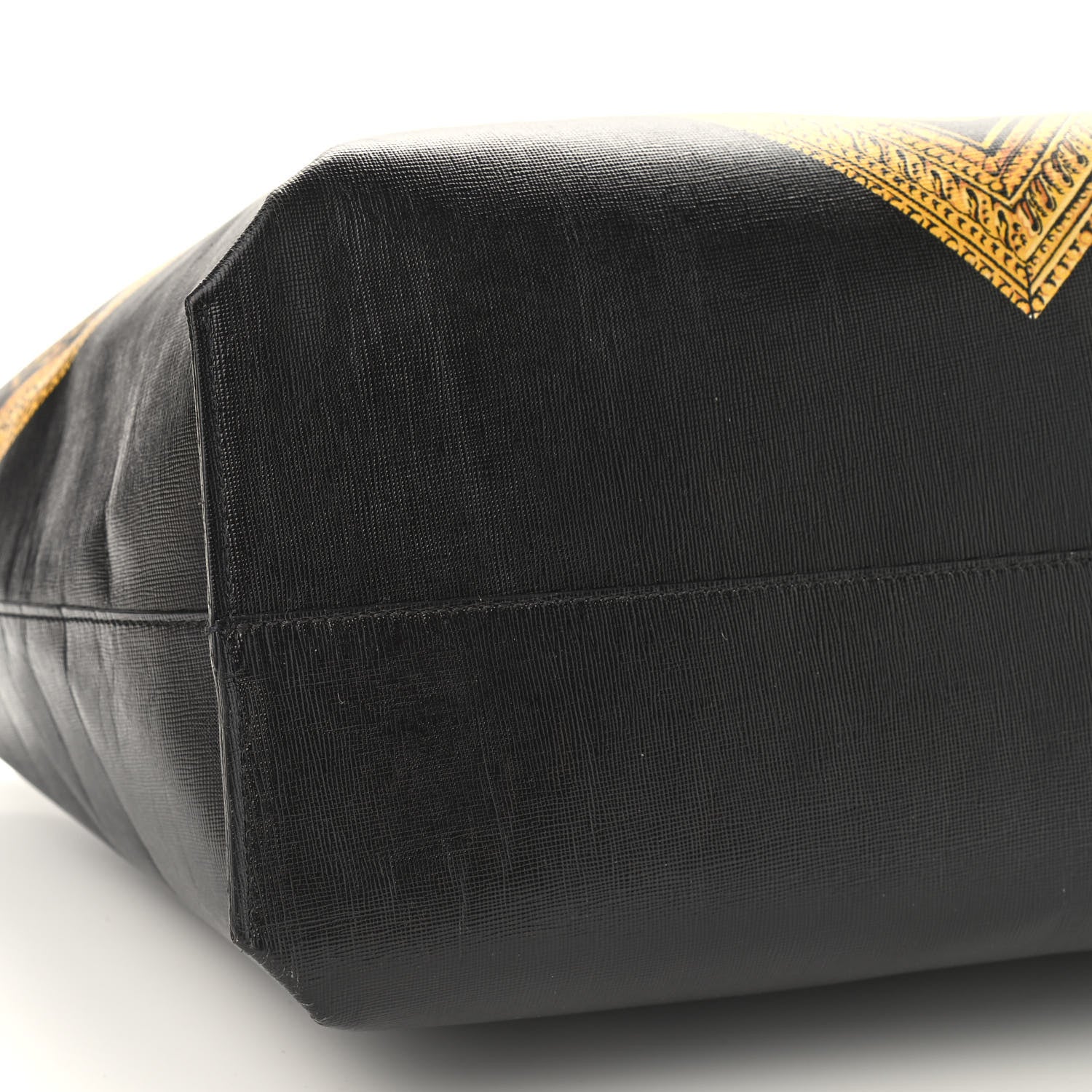 Versace Barocco Printed Tote Black Gold 7 of 9
