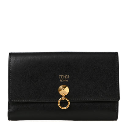 Fendi Vitello Liberty Century Lucido By The Way Medium Bi-Fold Wallet English Black 1 of 9