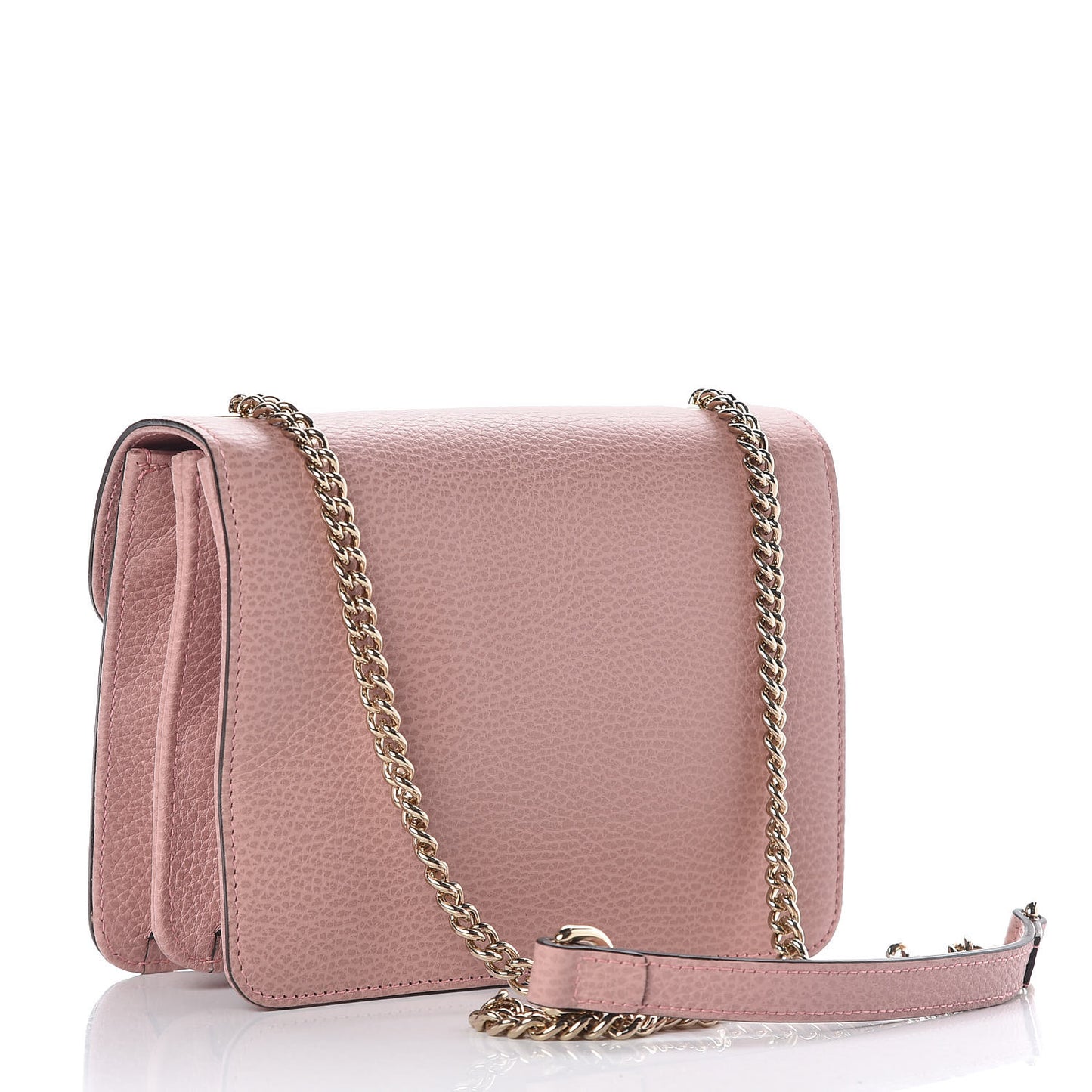 Dollar Calfskin Small Interlocking G Shoulder Bag Soft Pink