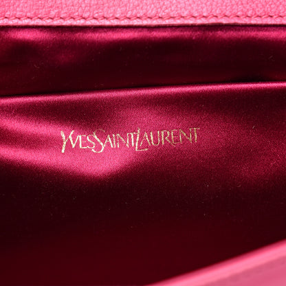 Saint Laurent Goatskin Large Belle De Jour Clutch Fuchsia 5 of 11