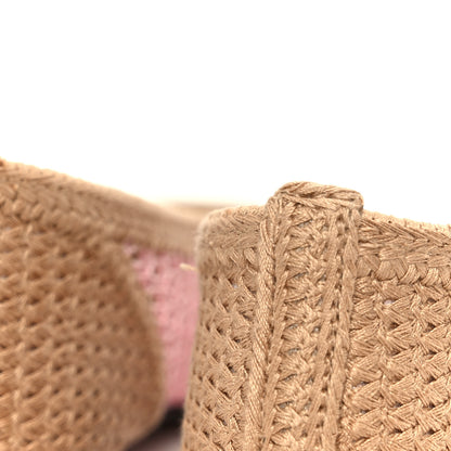 Chanel Raffia Cap Toe Ballerina Flats 36.5 Pink Beige 9 of 10