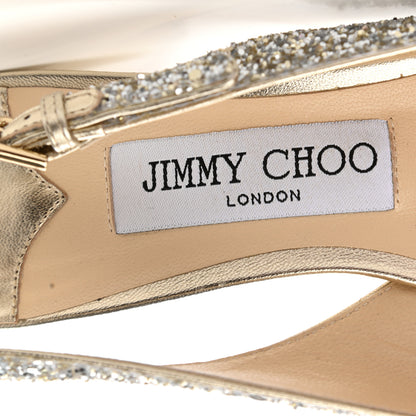 Jimmy Choo Glitter Gemma 40 Slingback Pump 37 Champagne 7 of 9