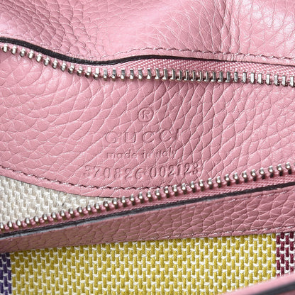 Gucci Cellarius Calfskin Medium Bamboo Daily Flap Shoulder Bag Carmine Rose 6 of 8