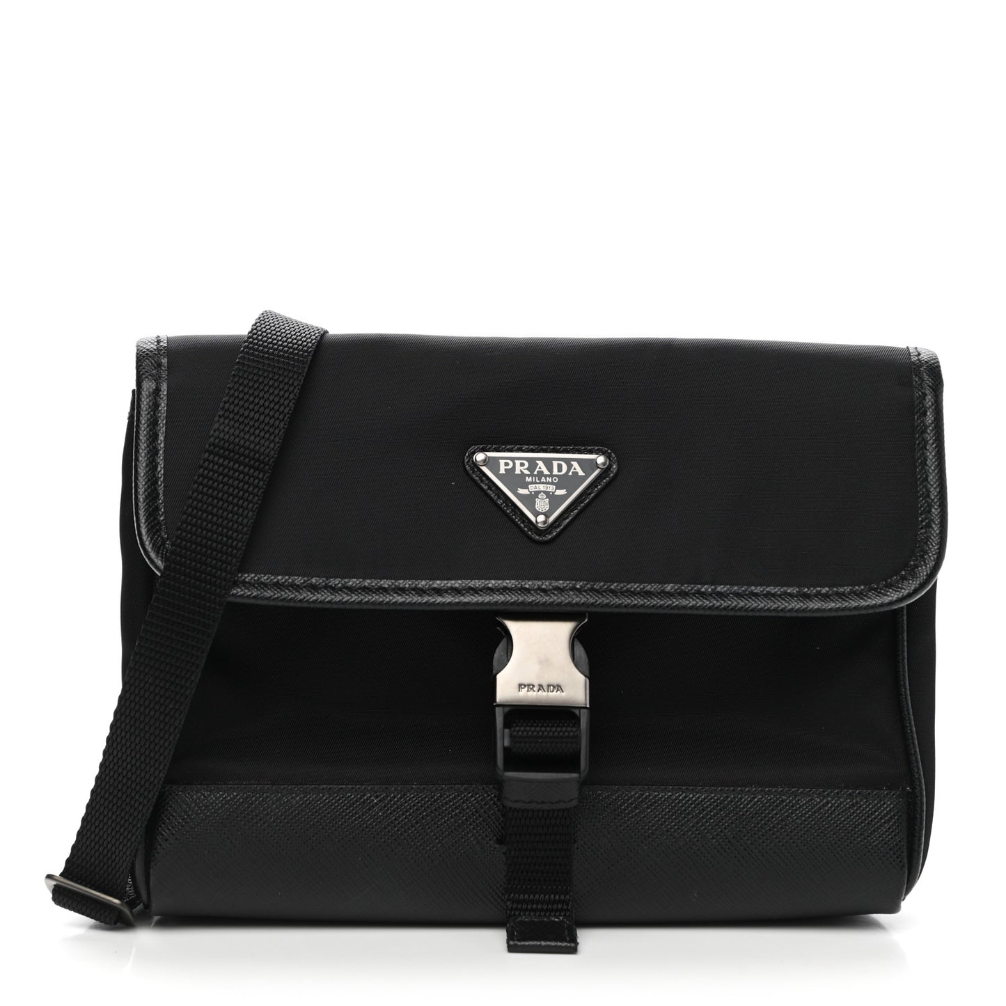 Re-Nylon Saffiano Smartphone Case Crossbody Black