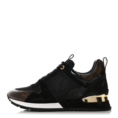 Louis Vuitton Suede Monogram Run Away Sneakers 40 Black 1 of 9