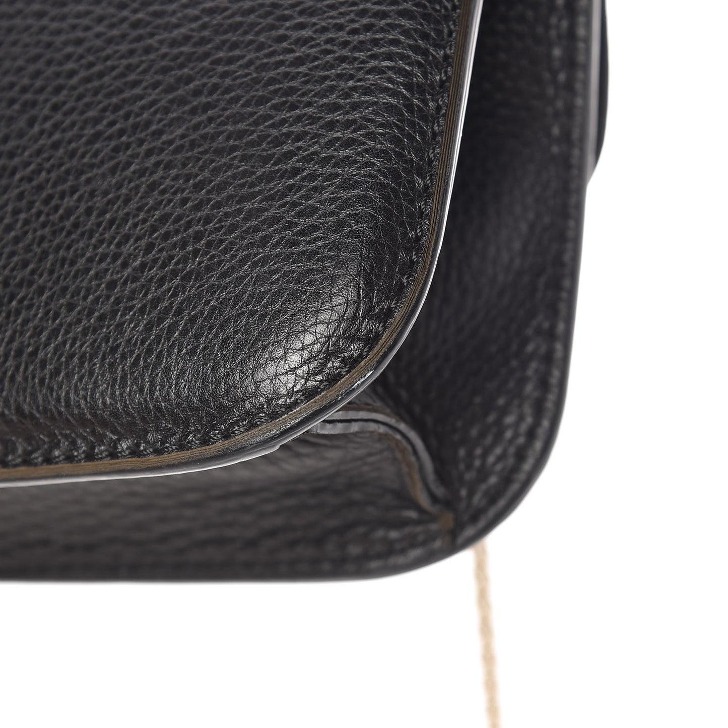 Pebbled Calfskin Medium Glam Lock Rockstud Flap Black