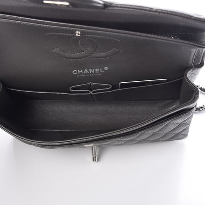 Chanel Caviar Quilted Medium Double Flap Dark Grey 5 of 9