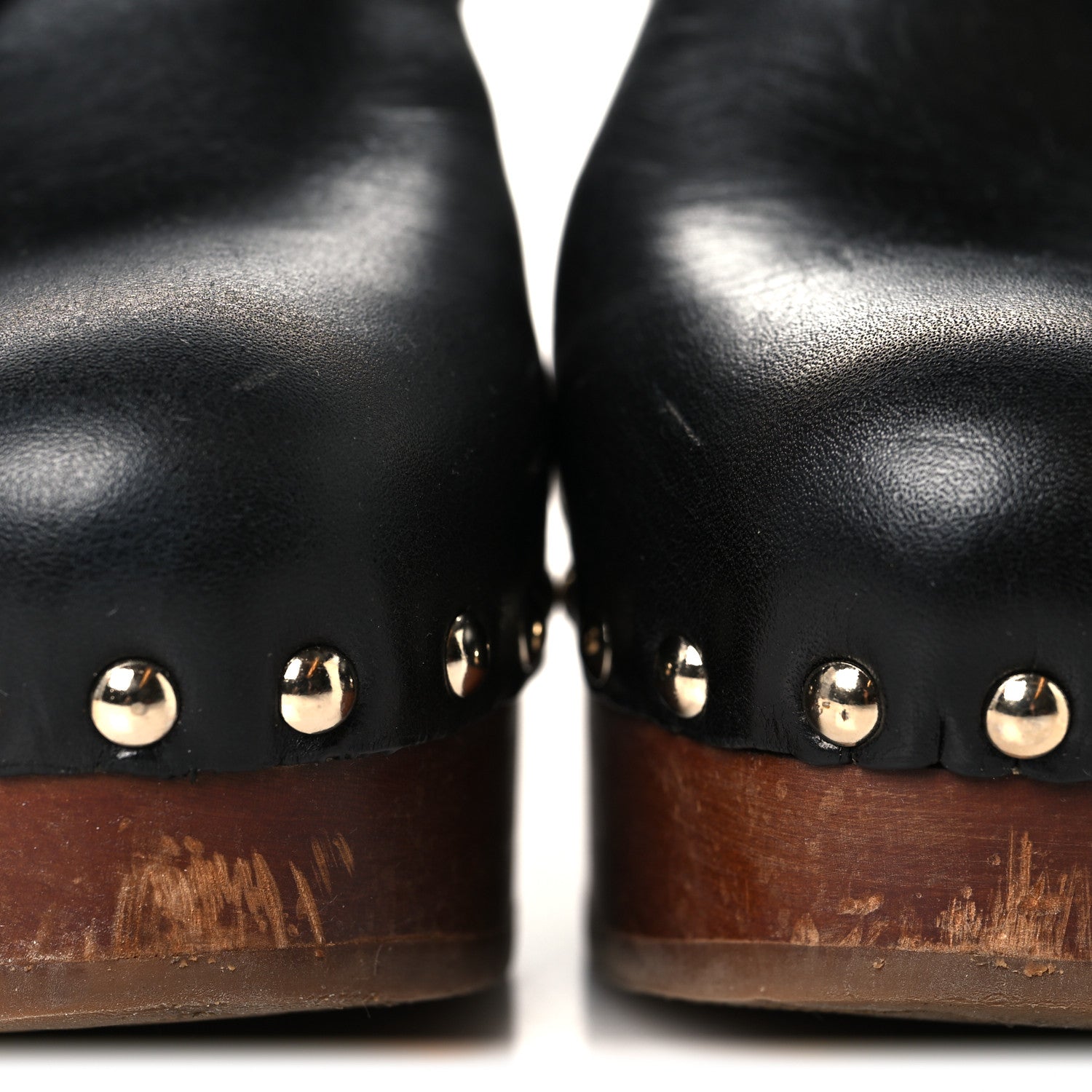Chanel Calfskin Camellia Clogs 36 Black 10 of 10