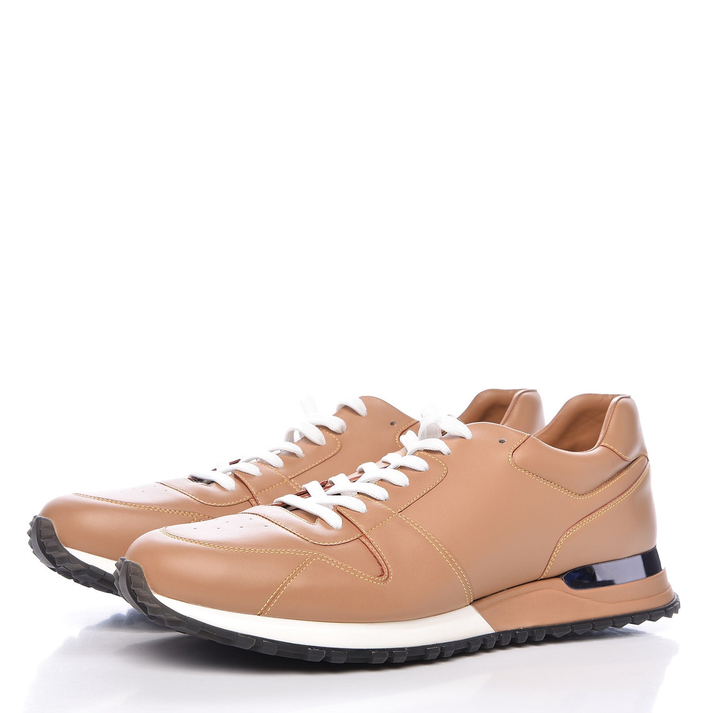 Calfskin Run Away Sneakers 10 Tan