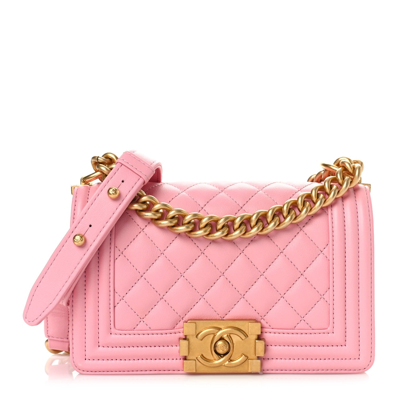 Chanel Calfskin Quilted Small Boy Flap Pink 1 of 9