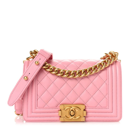 Chanel Calfskin Quilted Small Boy Flap Pink 1 of 9