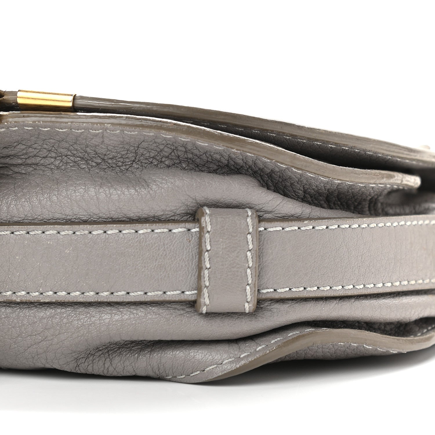 Chloe Calfskin Mini Marcie Round Crossbody Bag Cashmere Grey 8 of 11