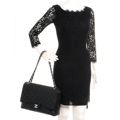Chanel Caviar Maxi Single Flap Black 2 of 8