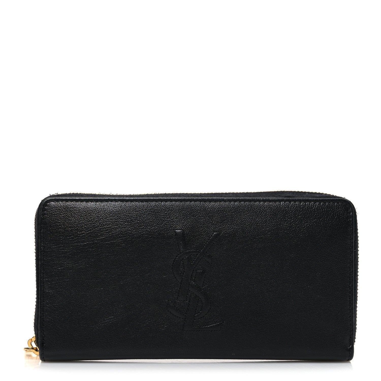 Saint Laurent Chevre Belle De Jour Zip Around Wallet Black 1 of 7