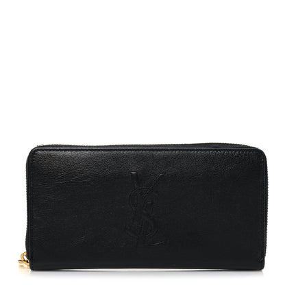 Saint Laurent Chevre Belle De Jour Zip Around Wallet Black 1 of 7