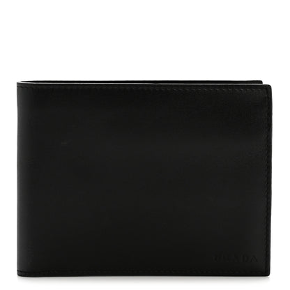Prada Soft Calf Bi-Fold Wallet Black 1 of 10