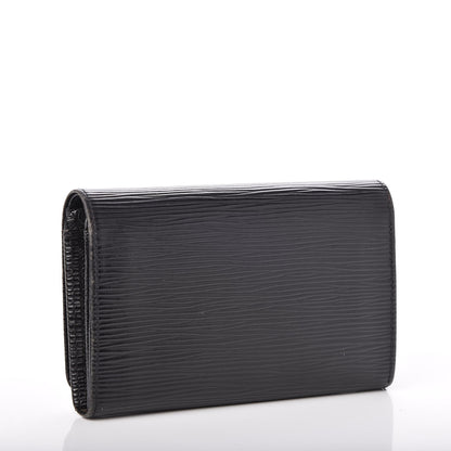 Louis Vuitton Epi Porte-Monnaie Billets Tresor Wallet Black 3 of 8