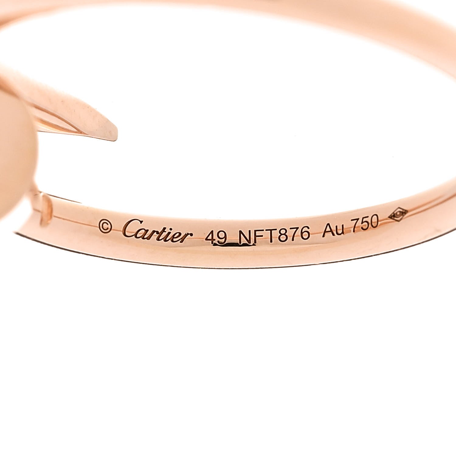 Cartier 18K Pink Gold Small Juste Un Clou Ring 49 5 4 of 5