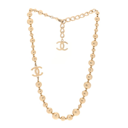 Chanel Metal Bead CC Necklace Gold 3 of 5