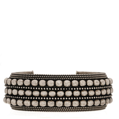 Saint Laurent Brass Marrakech Motif Bracelet Silver 1 of 3