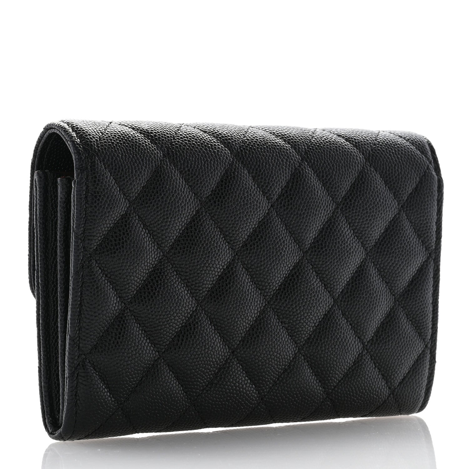 Chanel Caviar Quilted Medium Flap Wallet Black 3 of 9