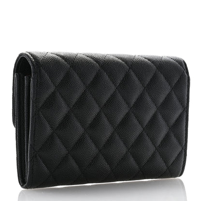 Chanel Caviar Quilted Medium Flap Wallet Black 3 of 9