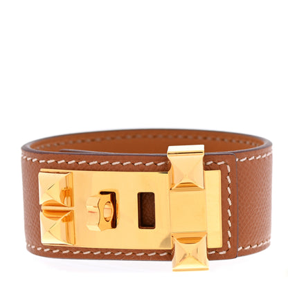 Hermes Epsom Collier de Chien CDC 24 Bracelet T2 Gold 1 of 7