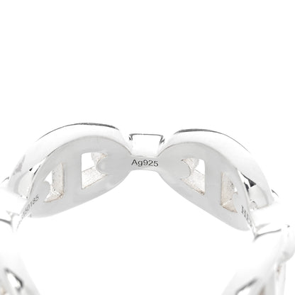 Hermes Sterling Silver PM Chaine d'Ancre Enchainee Band Ring 54 6.75 10 of 16
