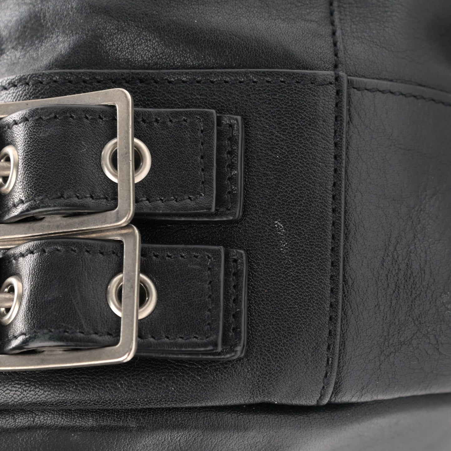Calfskin Medium Rider Bucket Bag Black