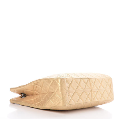 Chanel Metallic Aged Calfskin Quilted Reissue 2.55 Tote Light Gold 5 of 11