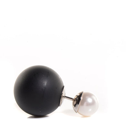 Christian Dior Mise En Dior Tribal Earrings Matte Black Pearl 4 of 6