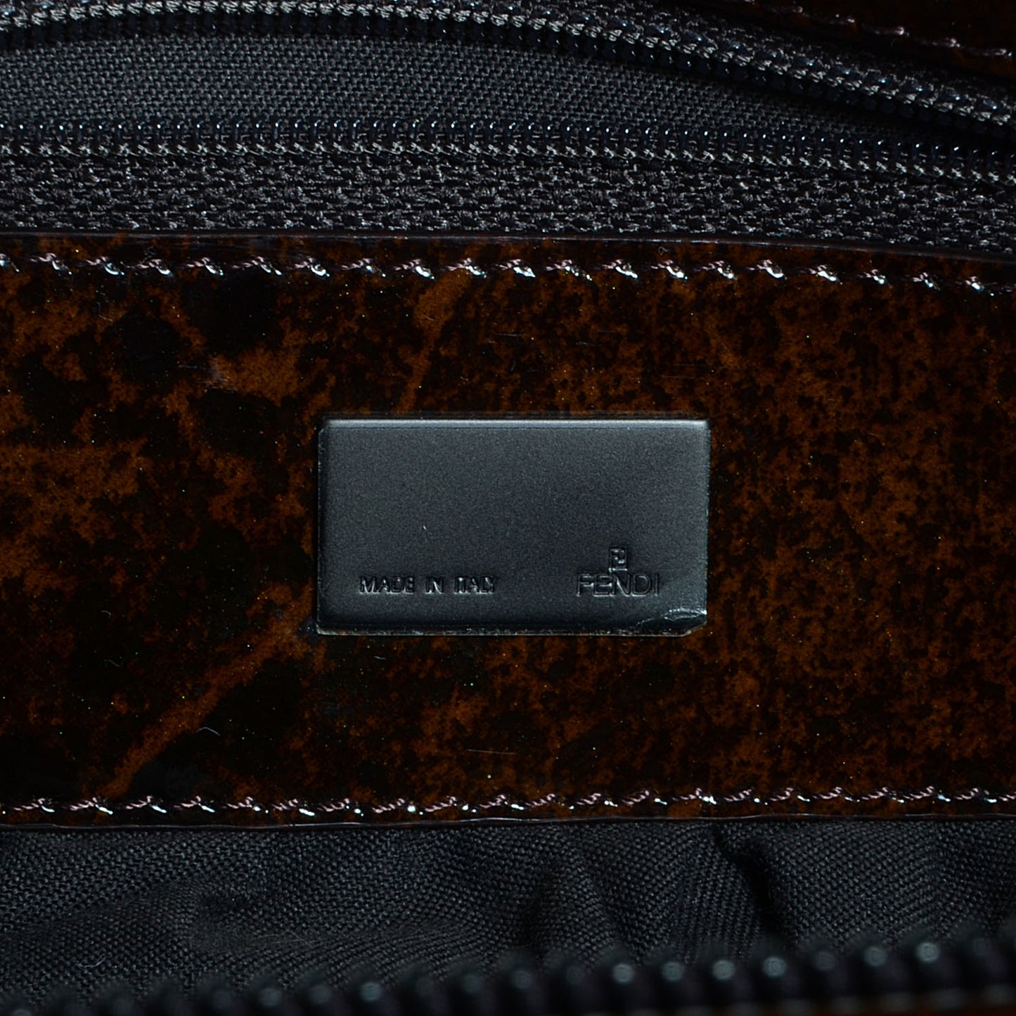 Zucca Spalmati Patent To You Convertible Clutch Tobacco
