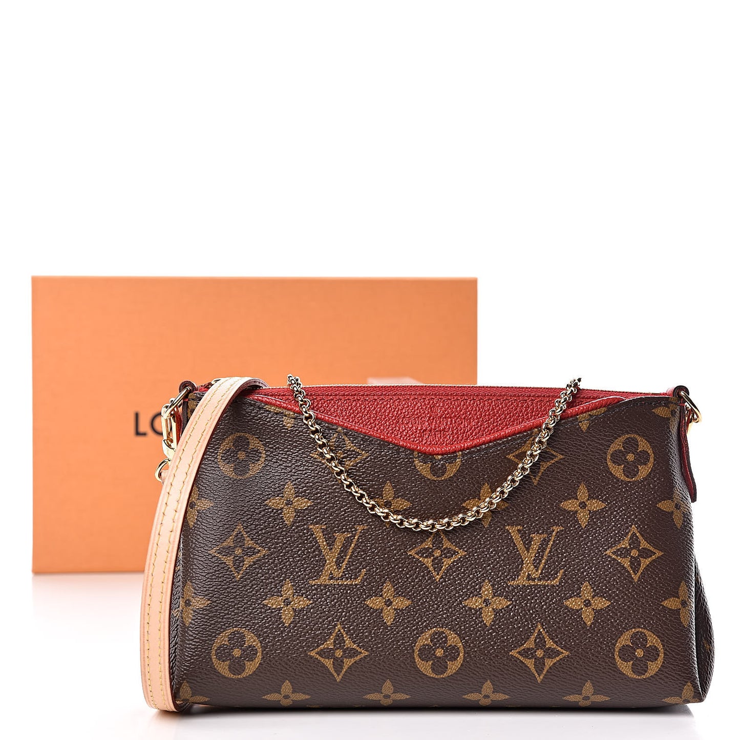 Monogram Pallas Clutch Cherry