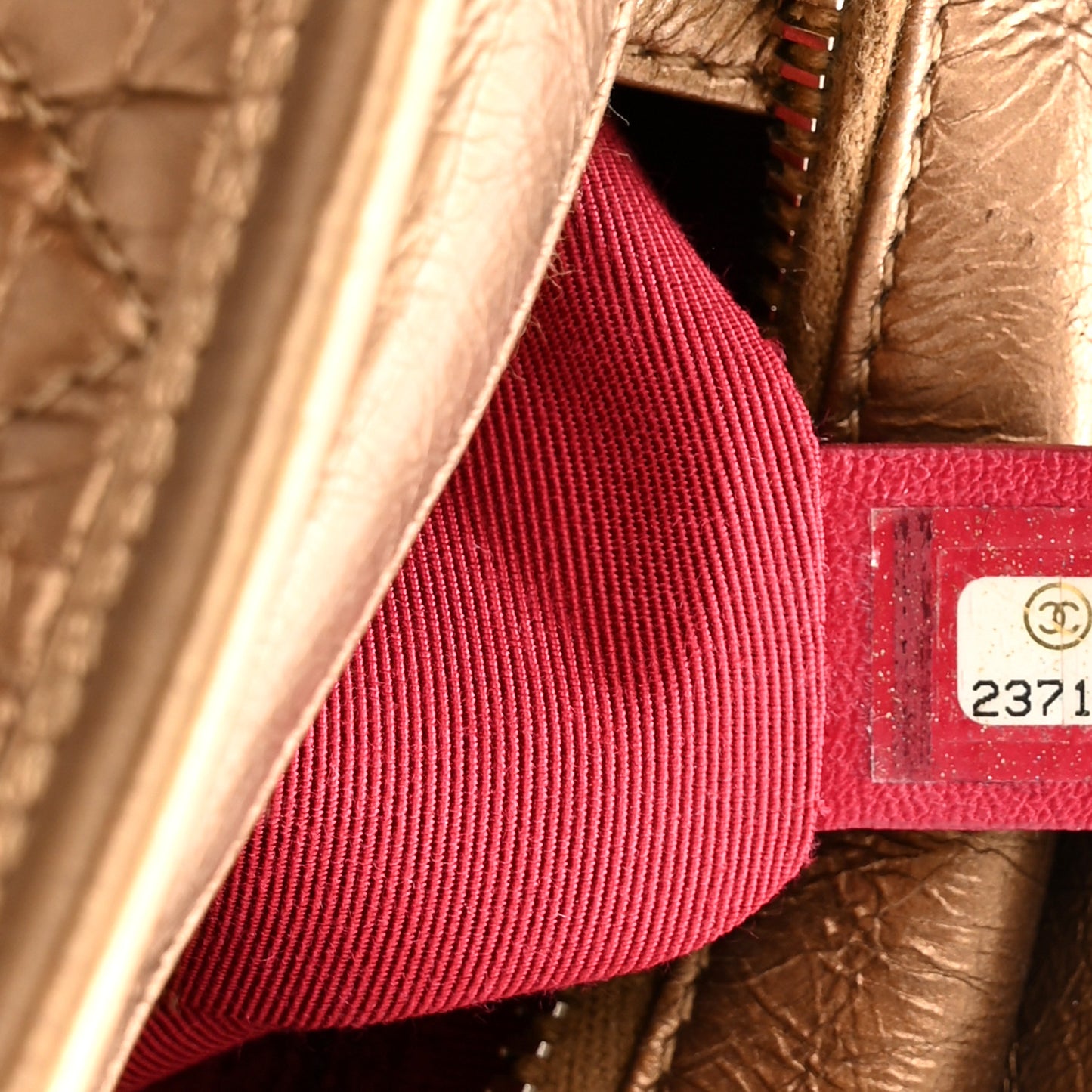 Metallic Aged Calfskin Quilted Small Gabrielle Hobo Bronze