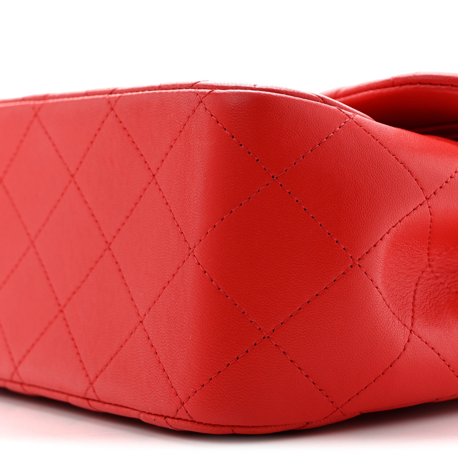 Chanel Lambskin Quilted Jumbo Double Flap Red 10 of 12